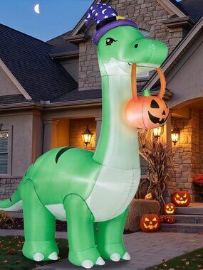 10FT Halloween Inflatable Huge Dinosaur Decorations Outdoor Blow Up